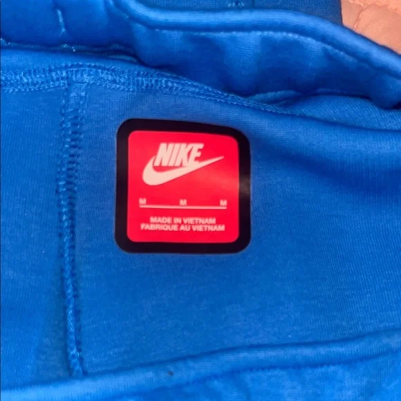 Men's  Nike Tech Blue Joggers with Black Details - Picture 3 of 3